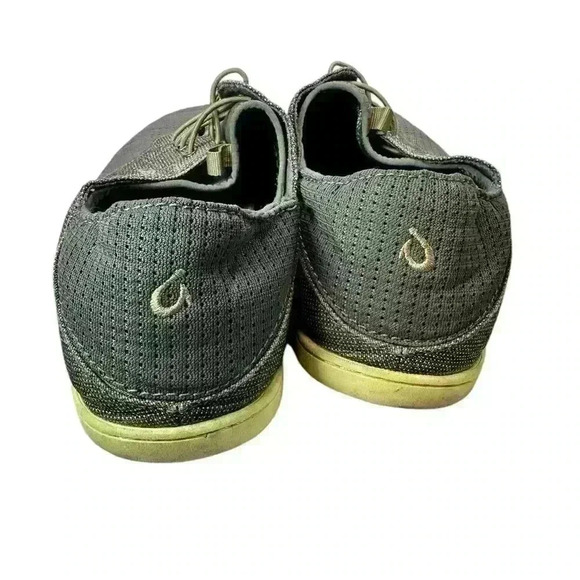 Olukai Men's Nohea Moku Gray Textile Loafers Shoes Size 9 - Picture 5 of 7